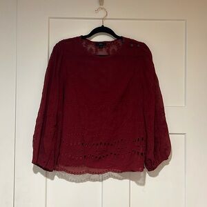 Red Jcrew Blouse